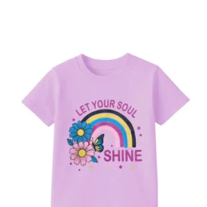 let your soul shine rainbow tee shirt soft purple