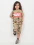 marvel multiverse cotton short set (beige)