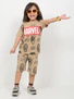 marvel multiverse cotton short set (beige)