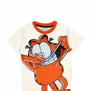 roadtrip garfield tee orange & off white